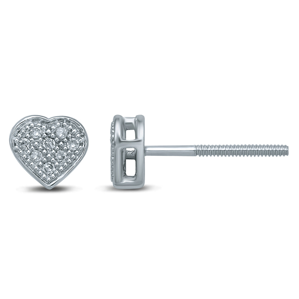 10k White Gold Lab-Grown Diamond Stud Earrings (0.05CT)