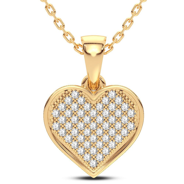 10k Yellow Gold Lab Diamond Womens Pendant Charm
