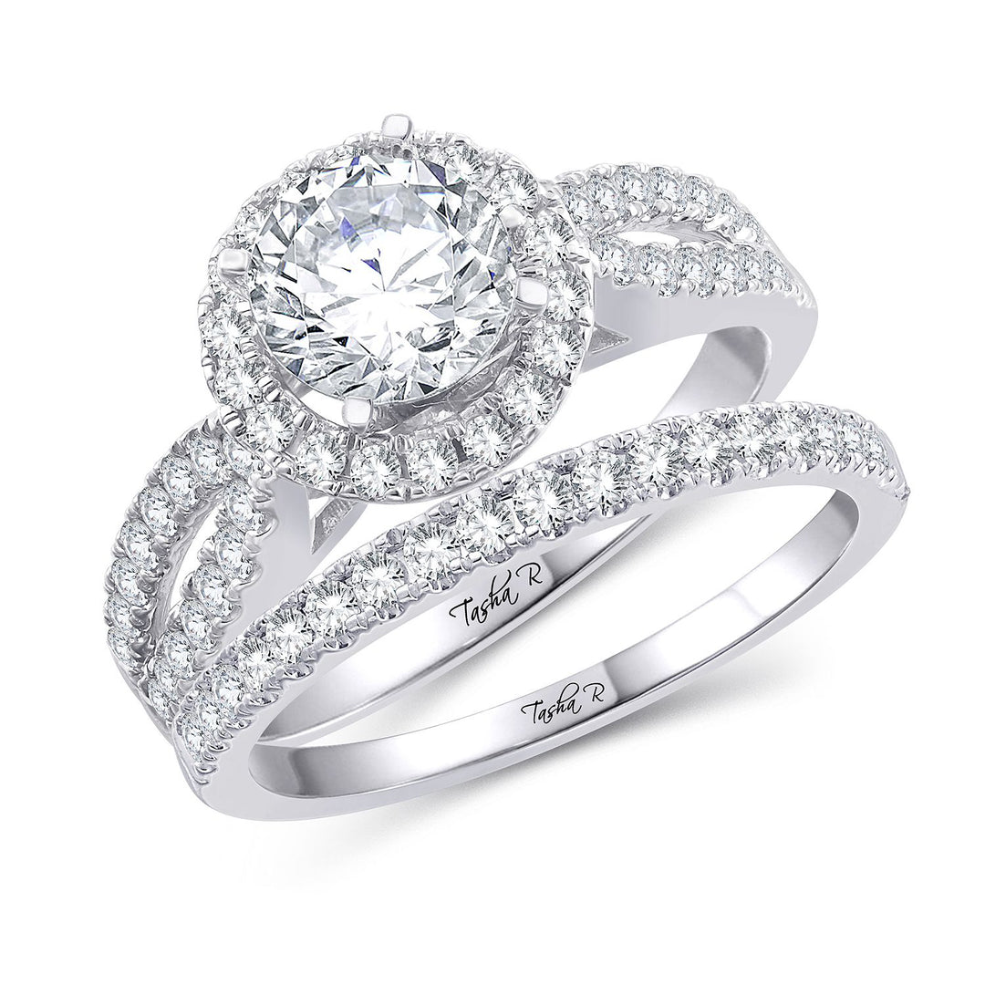 14k White Gold 0.75CT Lab Diamond Engagement Ring Semi Mount