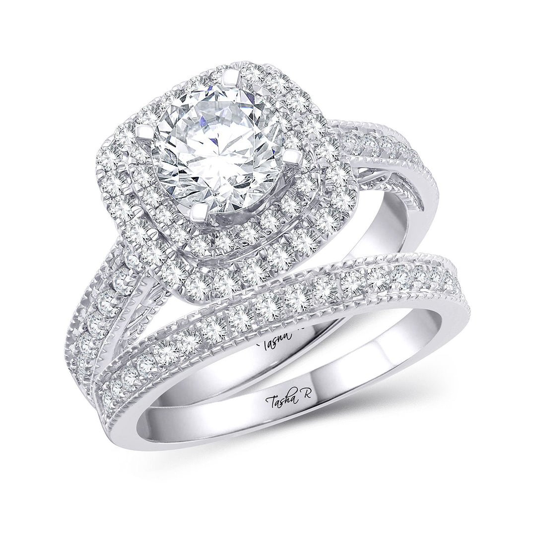 14k White Gold Lab Diamond Semi Mount Engagement Ring