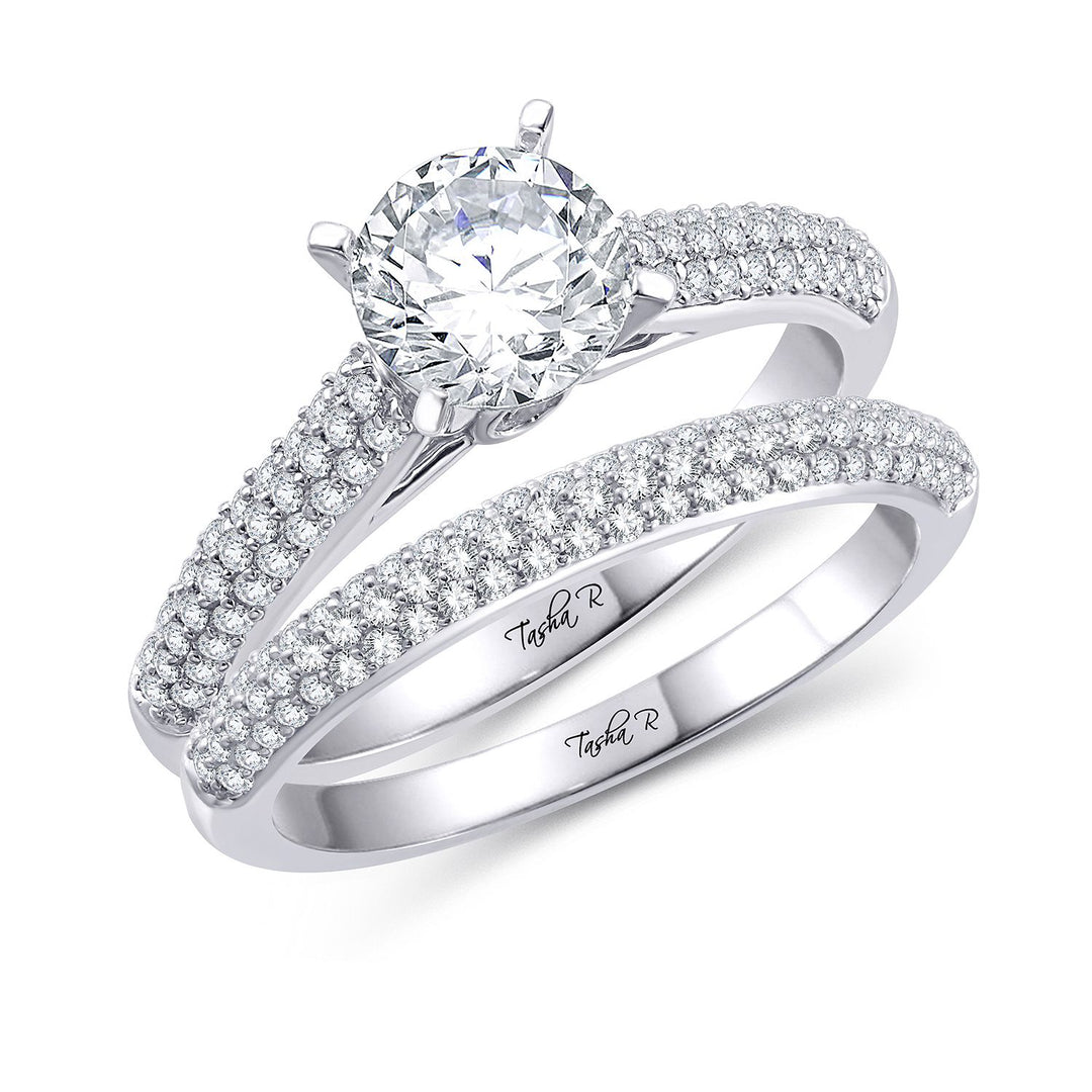 14k White Gold Lab Diamond Bridal Semi-Mount Ring