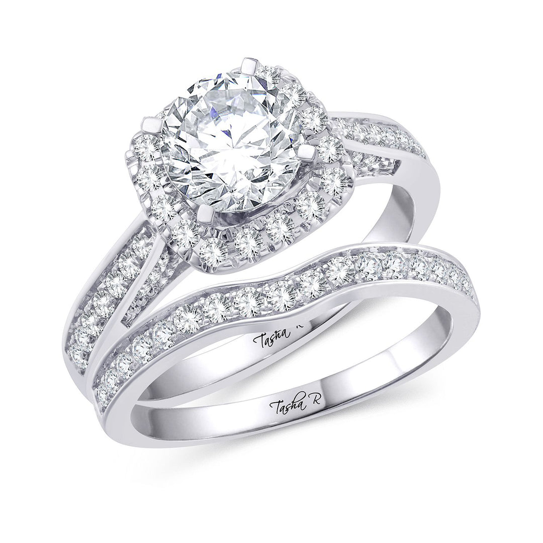 14k White Gold Lab Diamond Semi Mount Engagement Ring