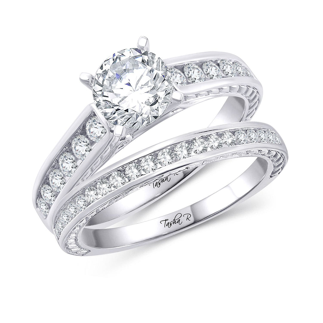 14k White Gold Lab Diamond Semi Mount Engagement Ring