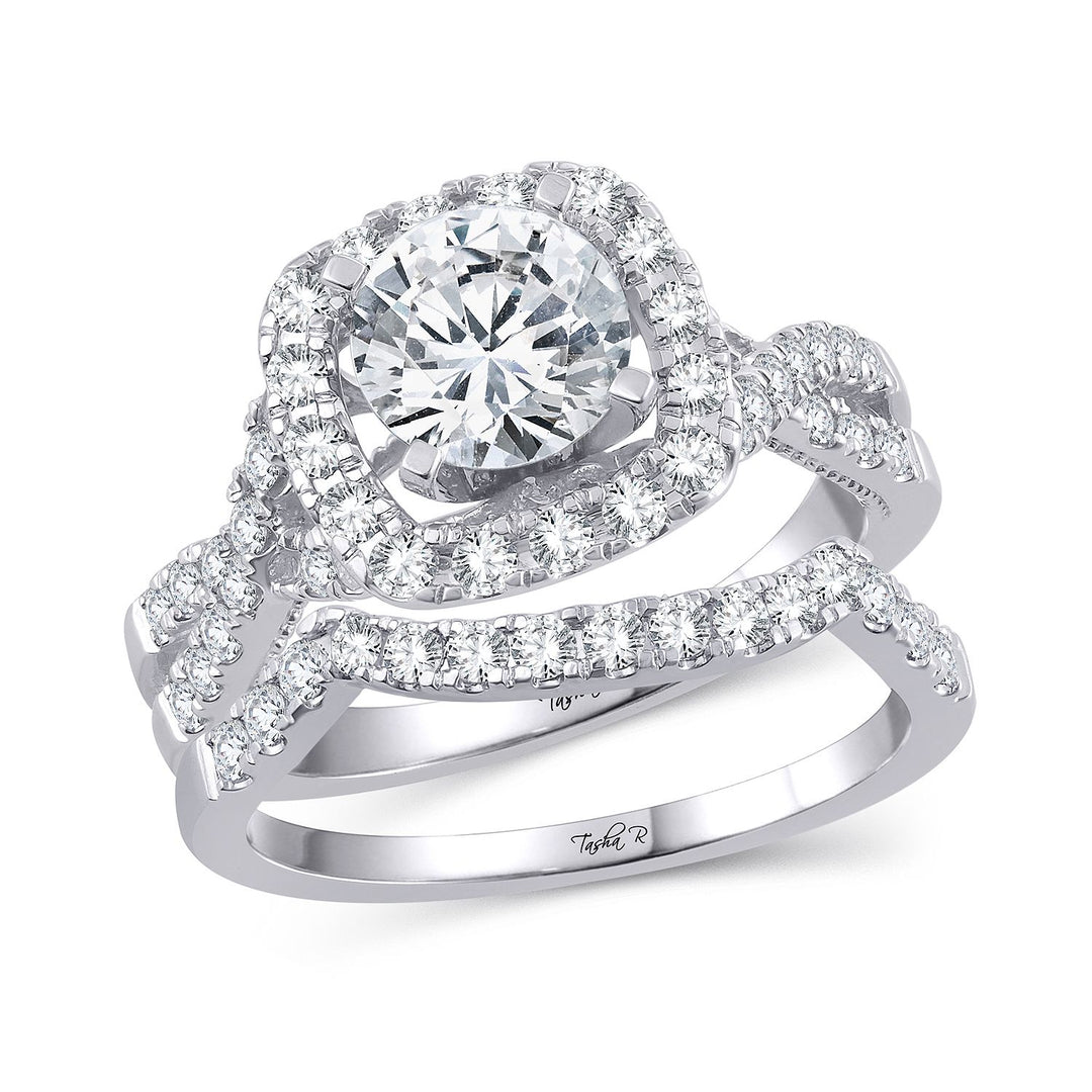 14k White Gold Lab Diamond Semi Mount Engagement Ring