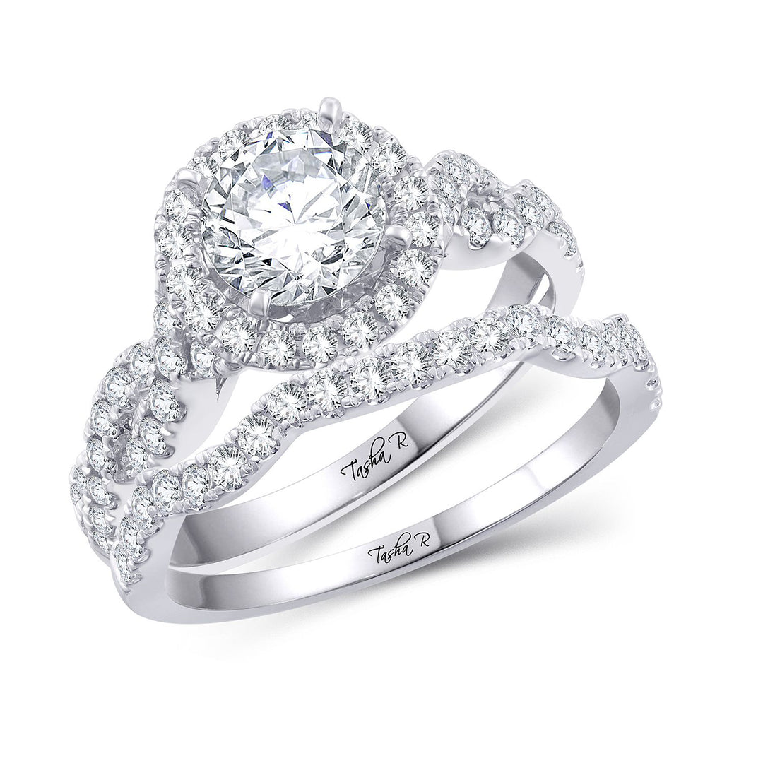14k White Gold Lab Diamond Semi Mount Engagement Ring