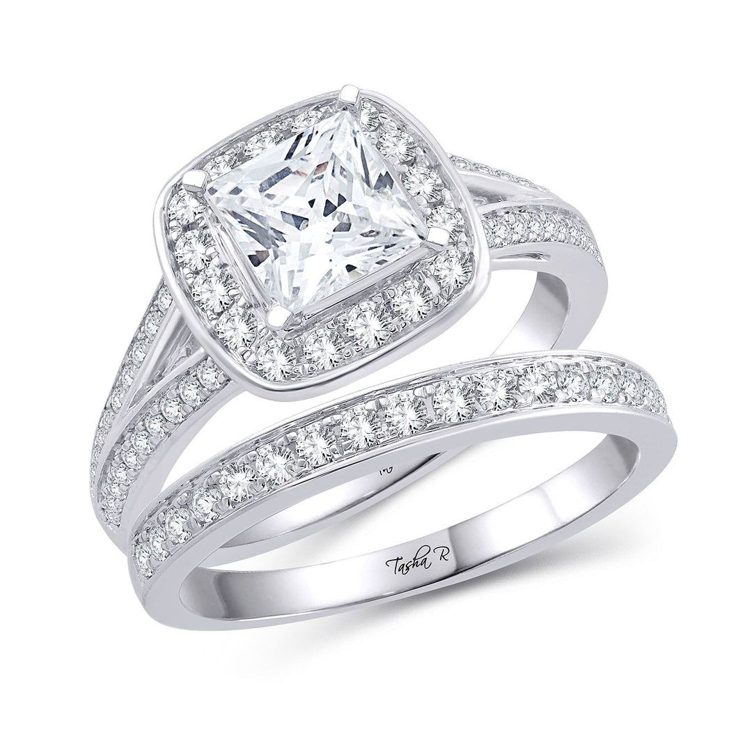 14k White Gold Lab Diamond Semi Mount Engagement Ring