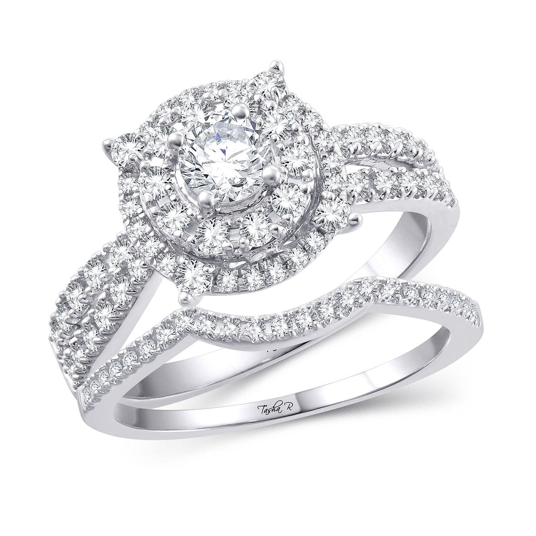 14k White Gold 1CT Lab Diamond Bridal Semi-Mount Ring