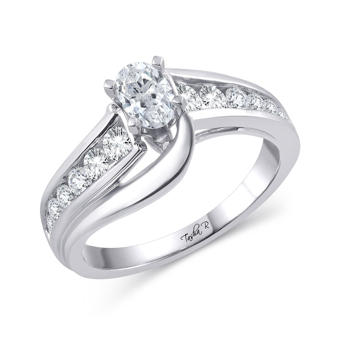 14k White Gold Lab Diamond Engagement Ring Semi Mount
