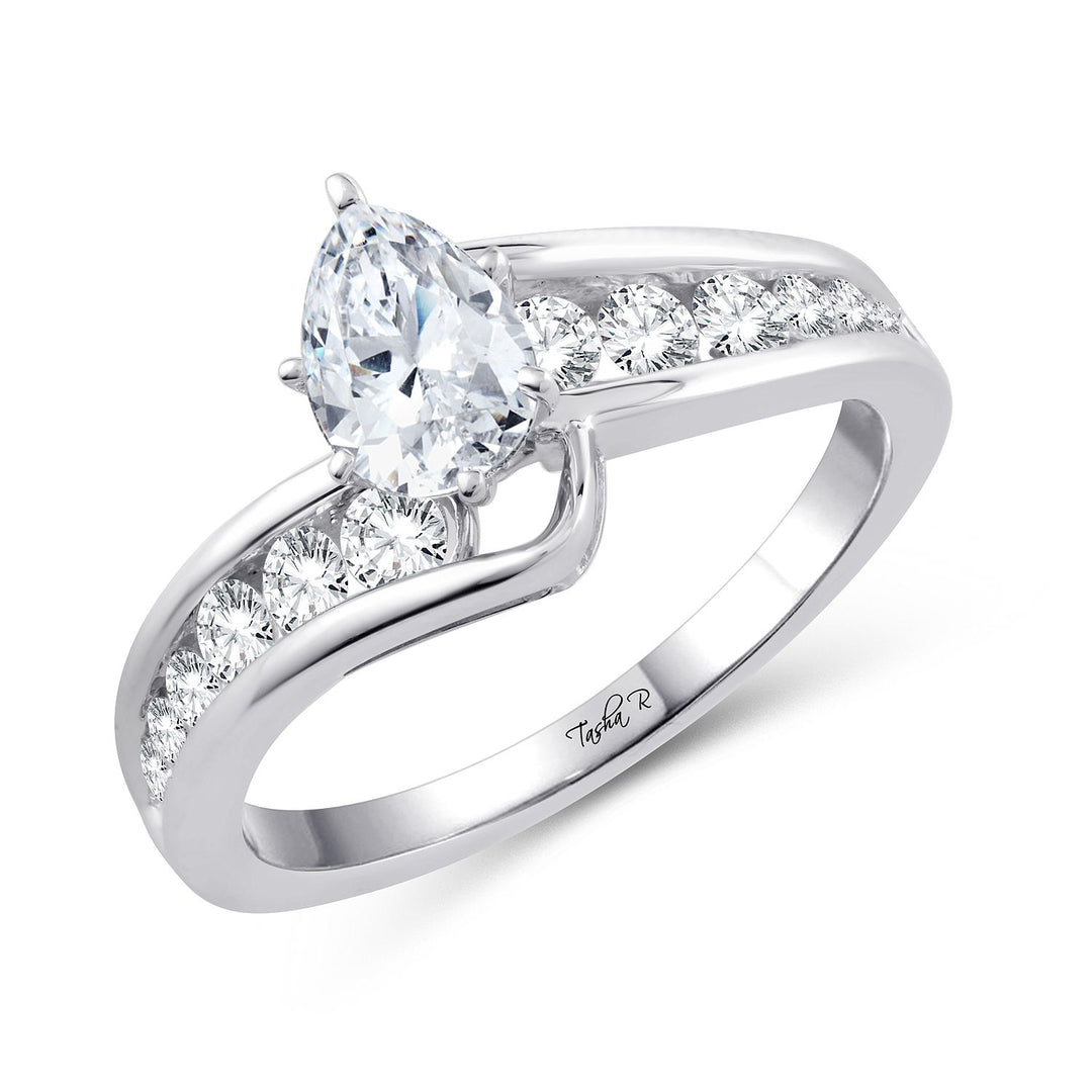 14k White Gold Lab Diamond Engagement Ring Semi Mount (0.50CT)