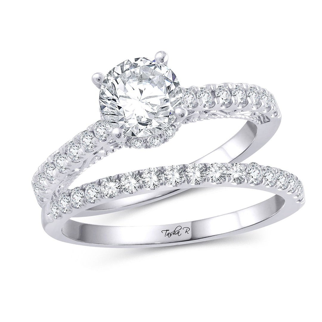 14k White Gold Lab Diamond Engagement Ring Semi Mount