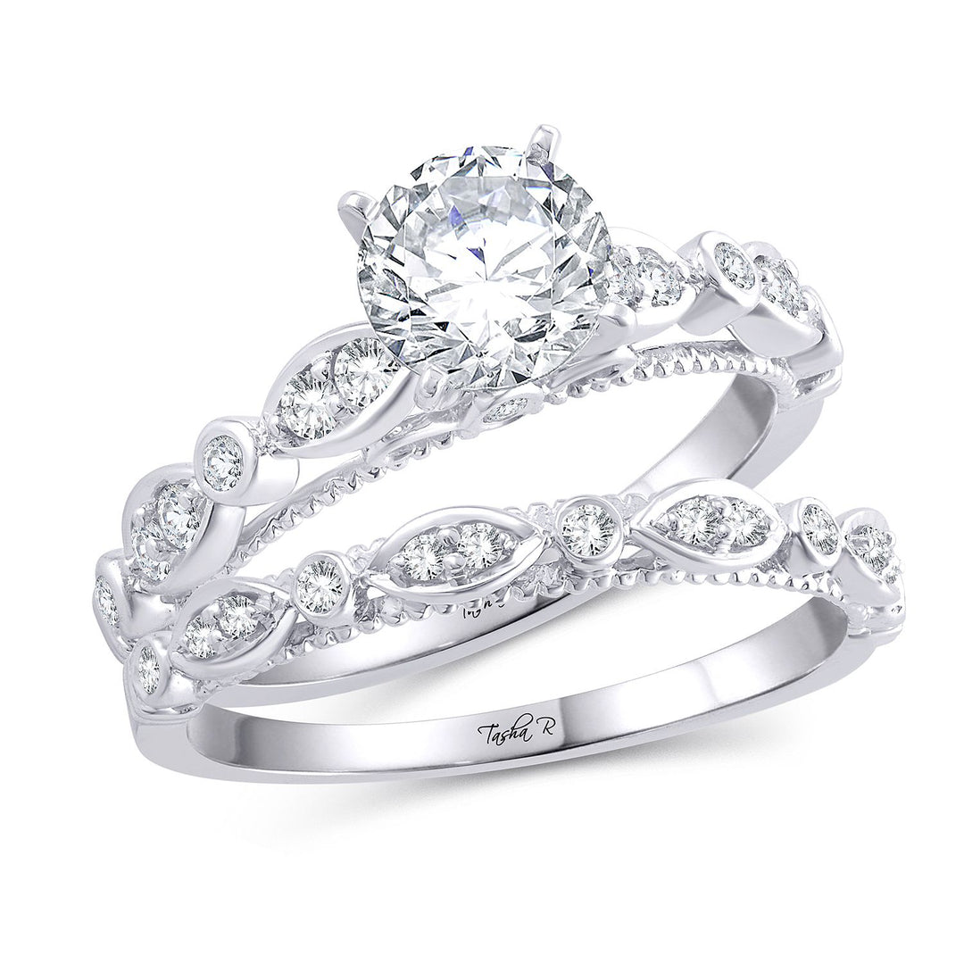 14k White Gold Lab-Grown Diamond Engagement Ring Semimount