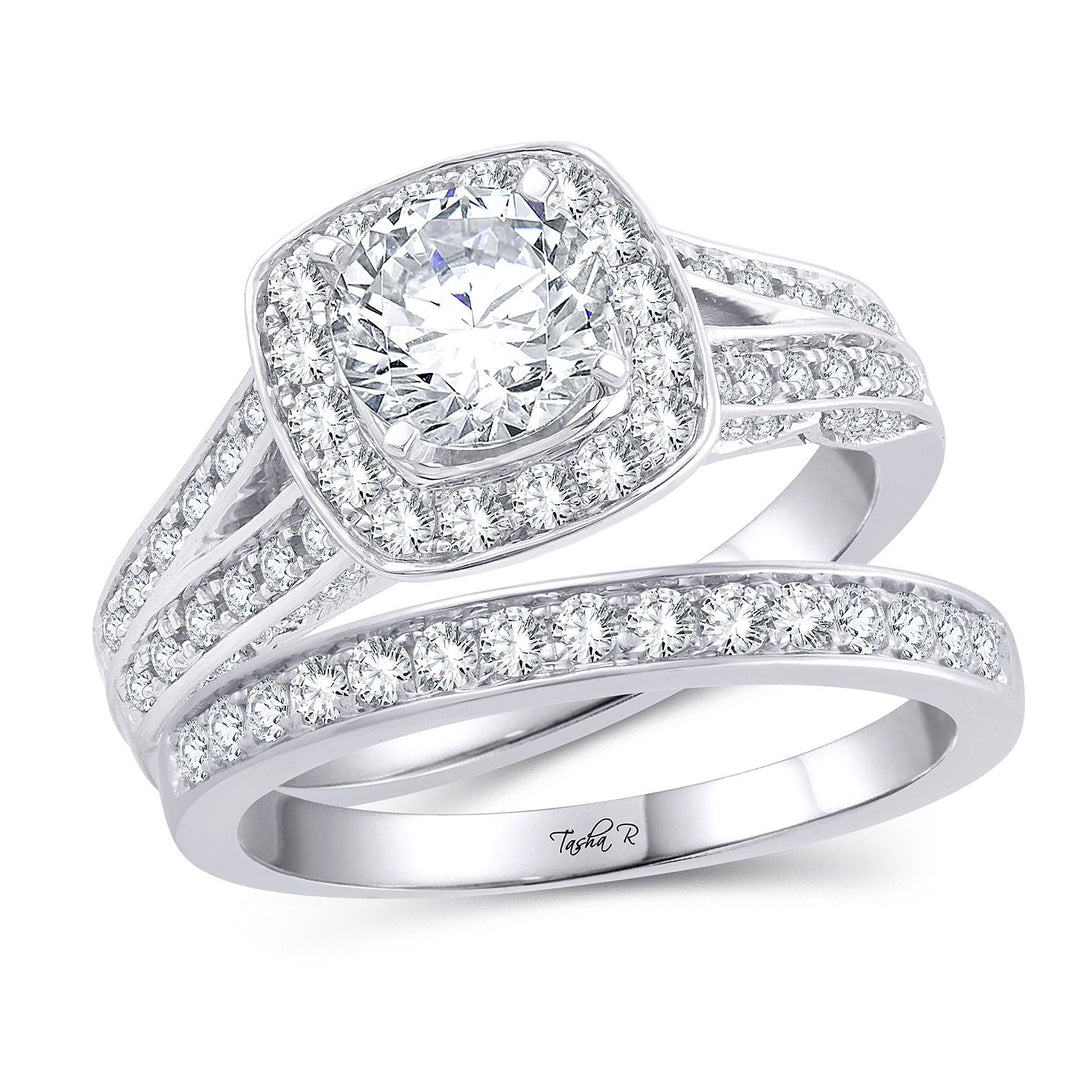 14k White Gold Lab Diamond Semi Mount Engagement Ring