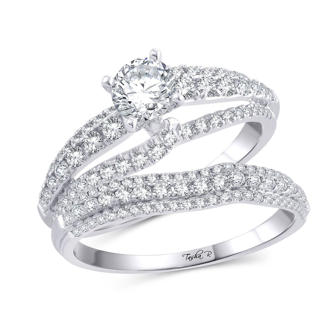 14k White Gold Lab Diamond Semi Mount Engagement Ring