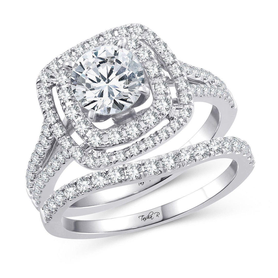 14k White Gold Lab Diamond Semi Mount Engagement Ring