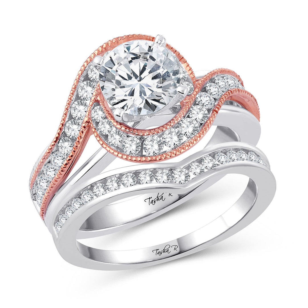 14k Rose Gold Lab Diamond Semi Mount Engagement Ring