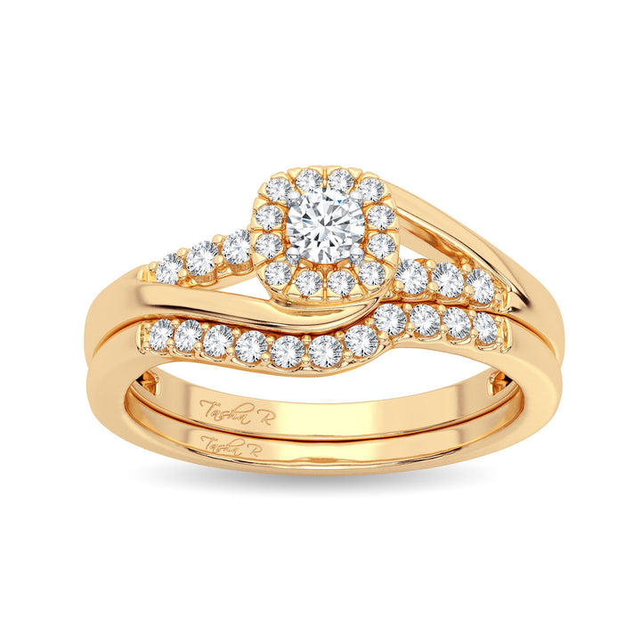 14K Yellow Gold Lab Diamond Womens Bridal Ring 0.33CT