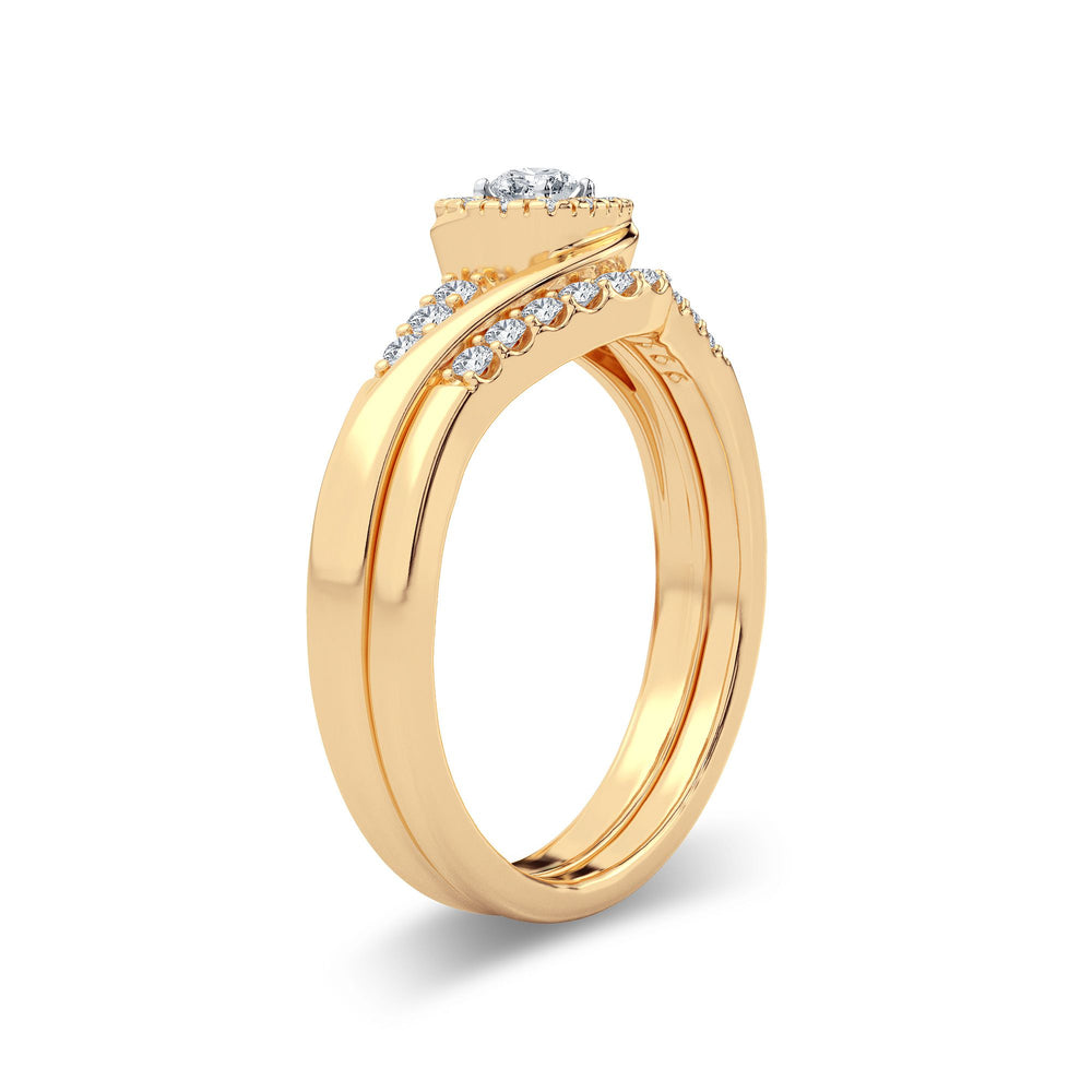 14K Yellow Gold Lab Diamond Womens Bridal Ring 0.33CT
