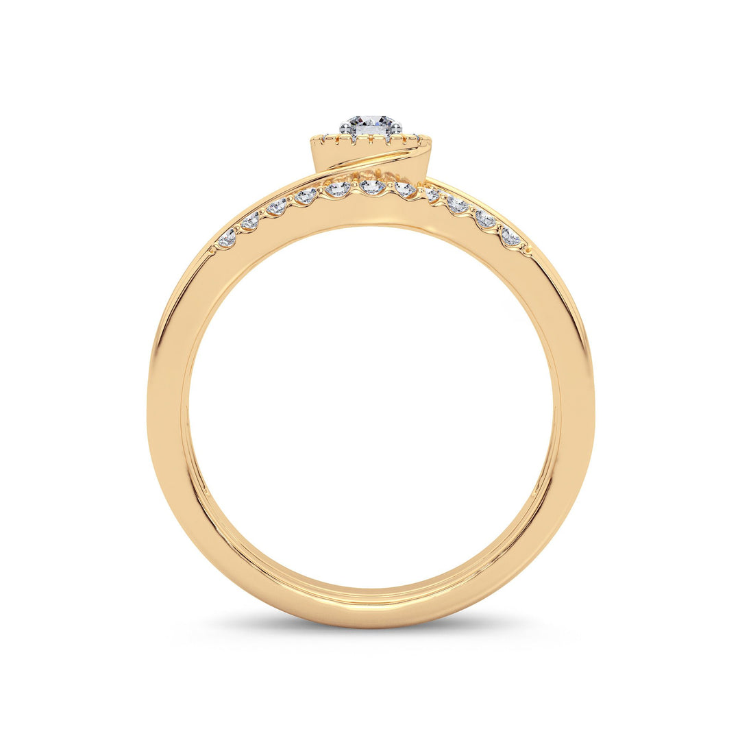 14K Yellow Gold Lab Diamond Womens Bridal Ring 0.33CT