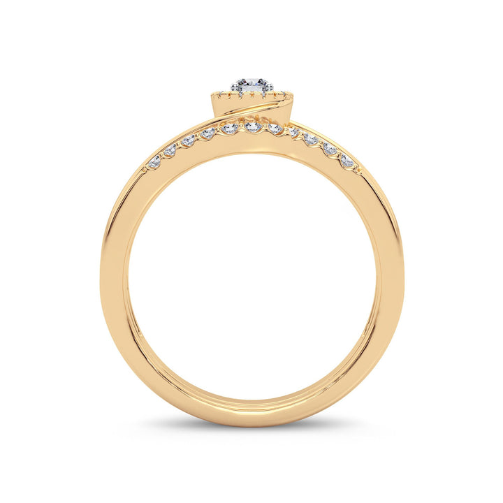 14K Yellow Gold Lab Diamond Womens Bridal Ring 0.33CT