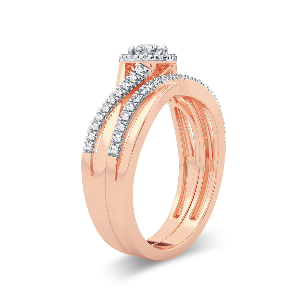 Timeless 14k Rose Gold 0.33CT Lab Diamond Ring