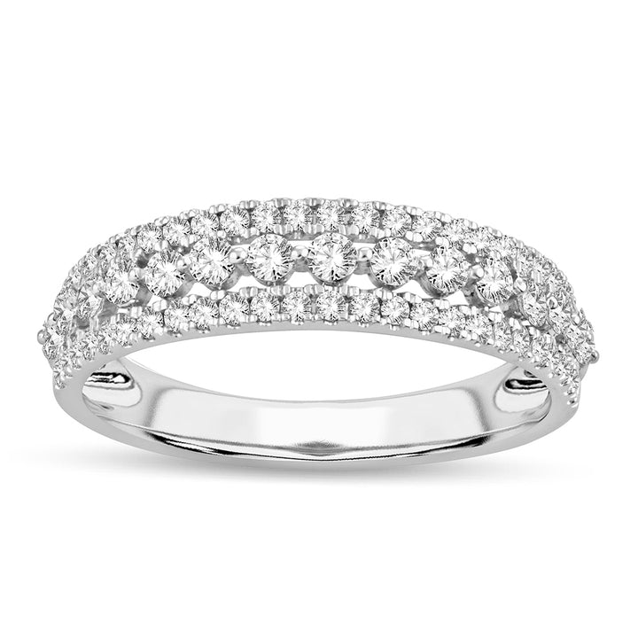 14k White Gold 0.50ct Lab Diamond Womens Fashion Band
