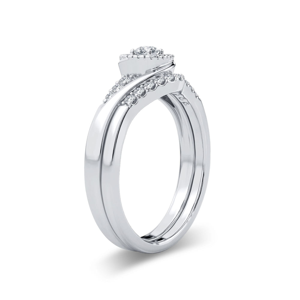 Timeless 14k White Gold Lab Diamond Bridal Ring (0.33CT)