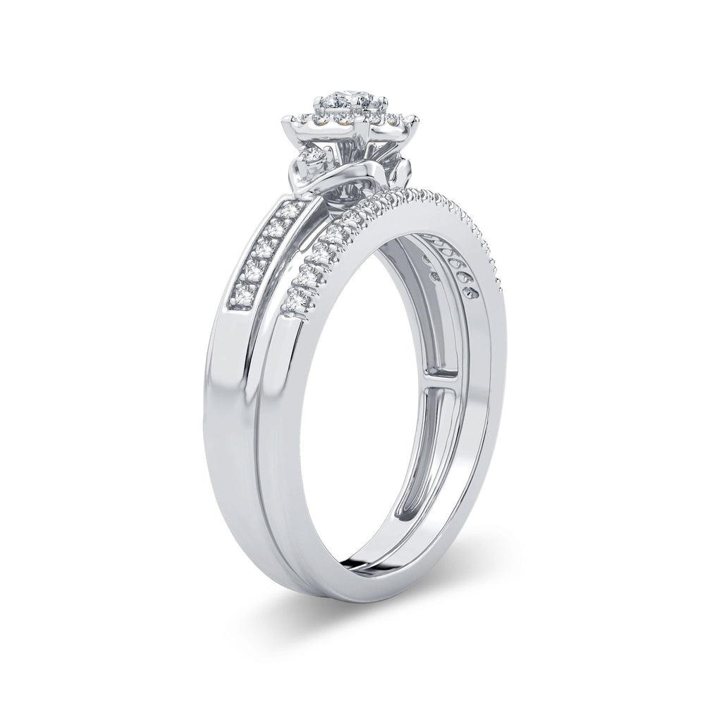 Elegant 14K White Gold 0.33CT Lab Diamond Engagement Ring