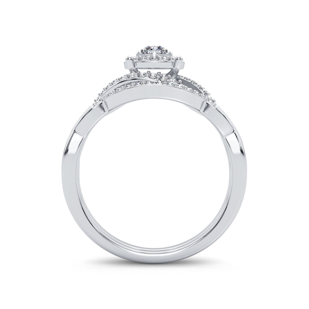 Elegant 14k White Gold 0.33CT Lab Diamond Engagement Ring