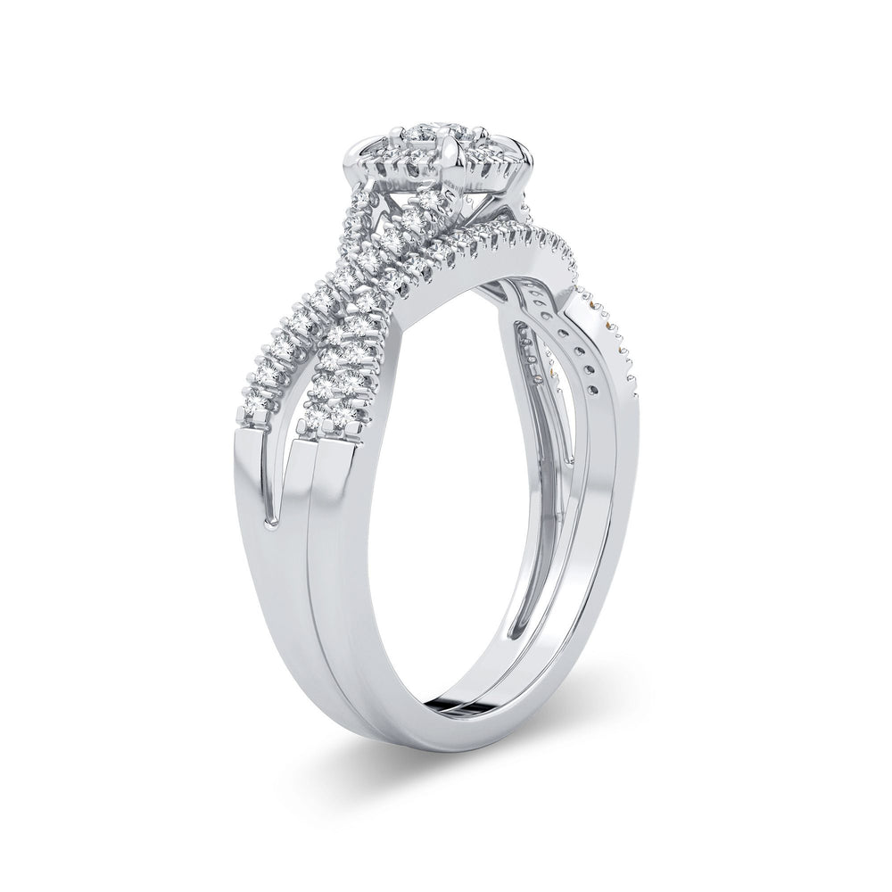 Timeless 14K White Gold Lab Diamond Bridal Ring (0.33CT)