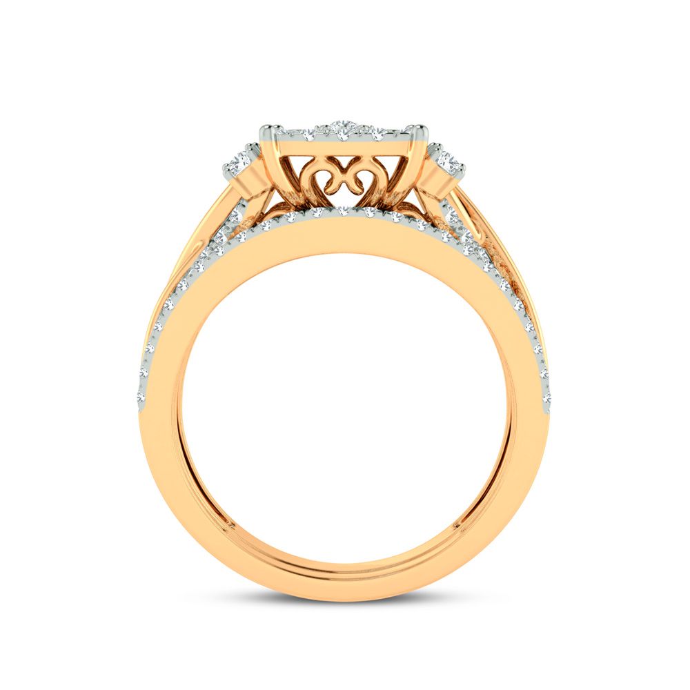 14k Yellow Gold 0.50ct Lab Diamond Bridal Ring Set