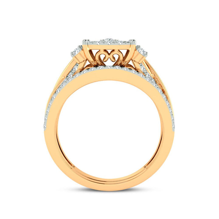 14k Yellow Gold 0.50ct Lab Diamond Bridal Ring Set