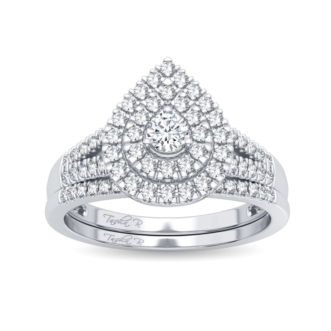 14k White Gold 0.50CT Lab Diamond Womens Engagement Ring