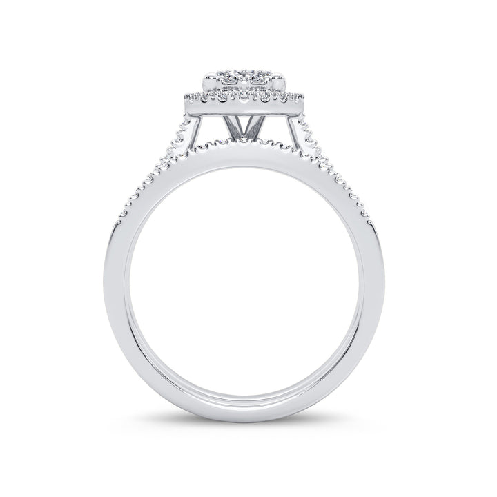 Brilliant 14k White Gold Lab Diamond Engagement Ring (0.62CT)