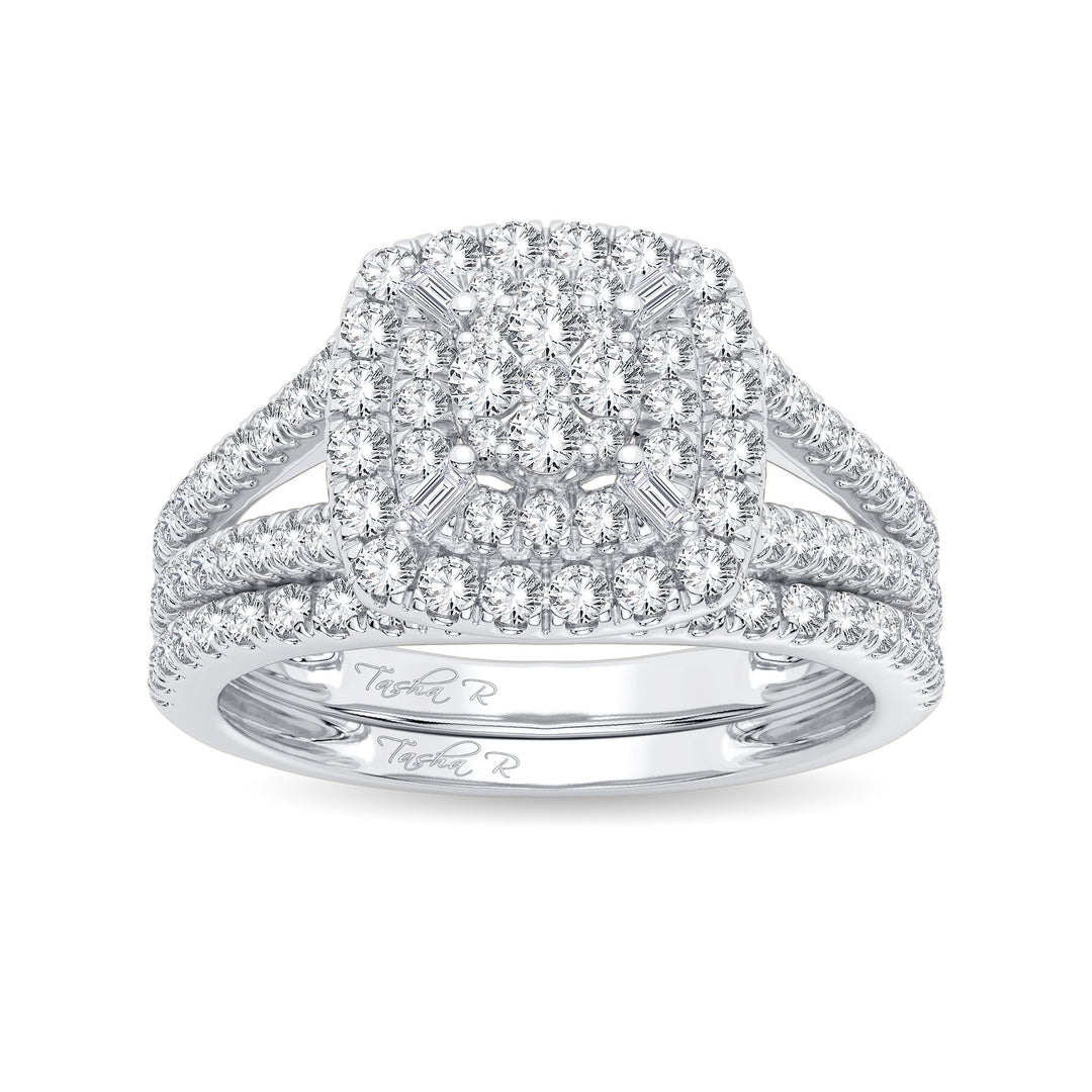 Brilliant 14K White Gold Lab Diamond Bridal Ring 0.75CT