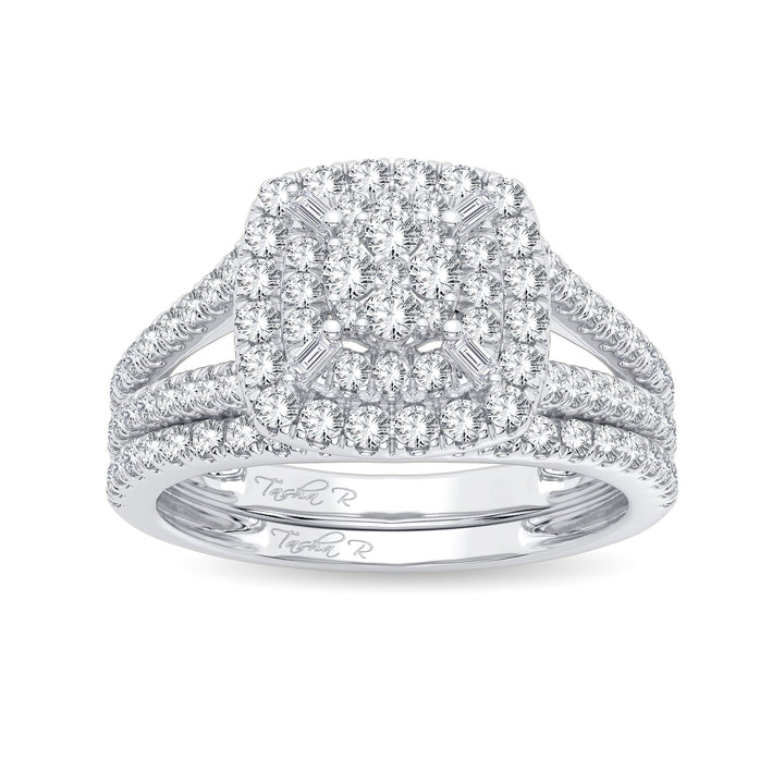 Brilliant 14K White Gold Lab Diamond Bridal Ring 0.75CT