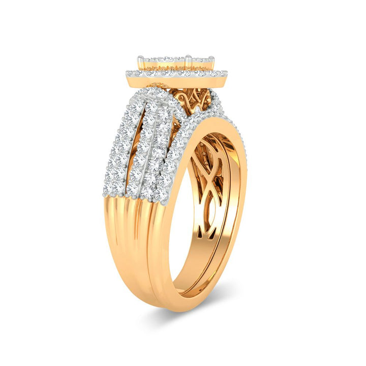 14k Yellow Gold 1ct Lab Diamond Womens Bridal Ring