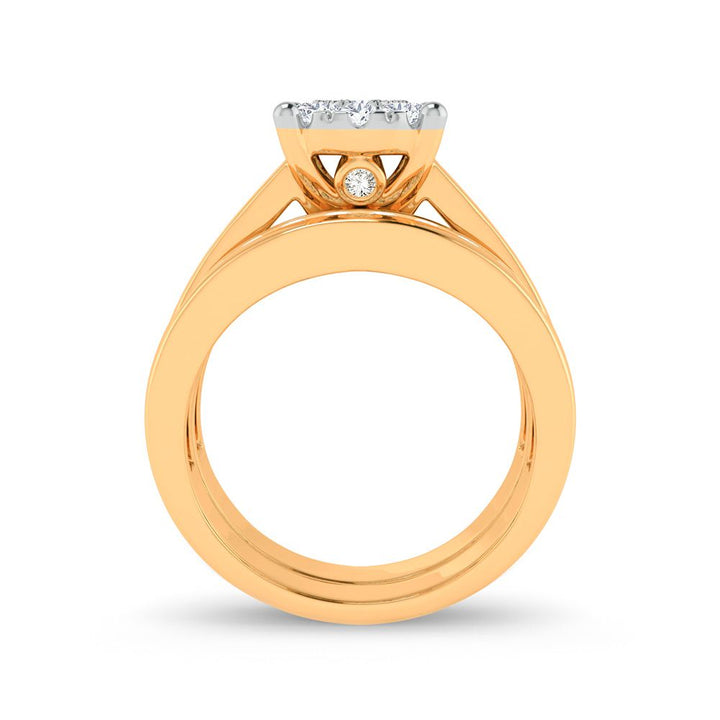 Timeless 14k Yellow Gold 1ct Lab Diamond Bridal Ring