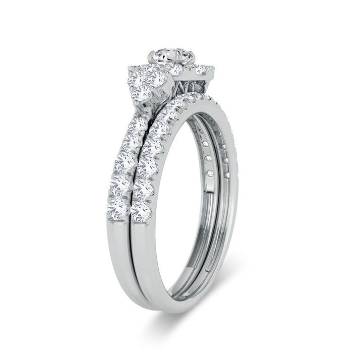 Elegant 1ct Lab Diamond Engagement Ring in White Gold