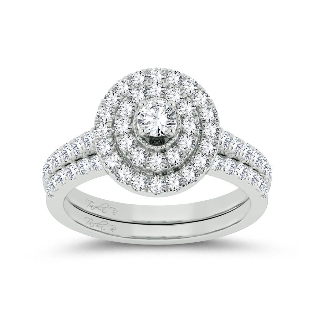 Timeless 14k White Gold 1ct Lab Diamond Bridal Ring