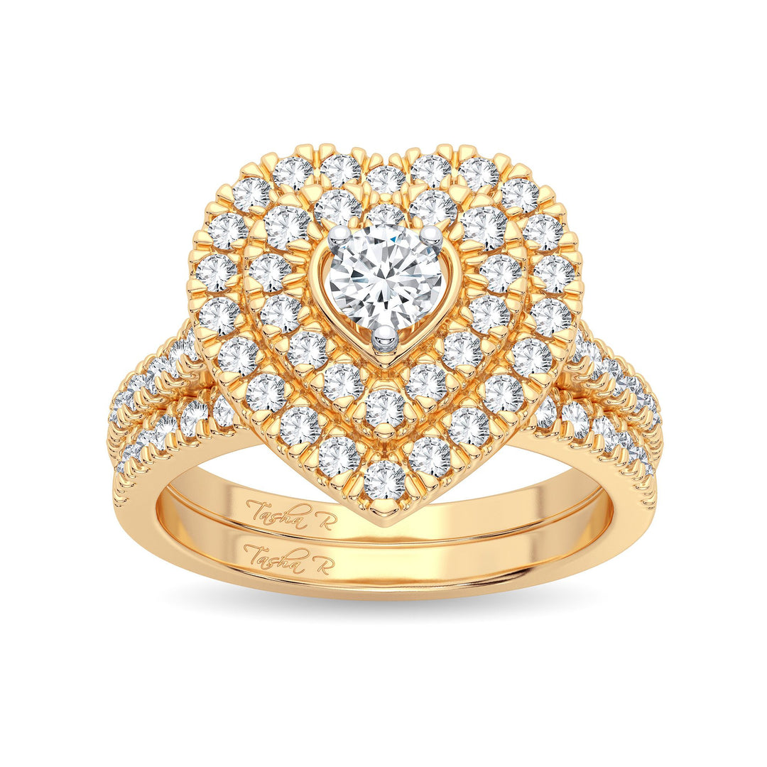 Brilliant 14K Yellow Gold Lab Diamond Bridal Ring (1CT)