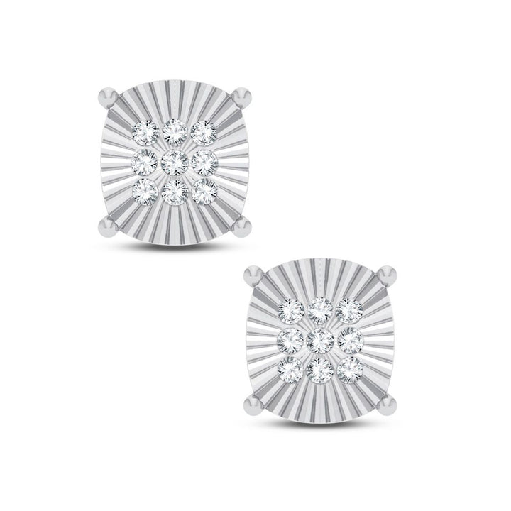 Chic 14k White Gold Lab Diamond Stud Earrings for Women