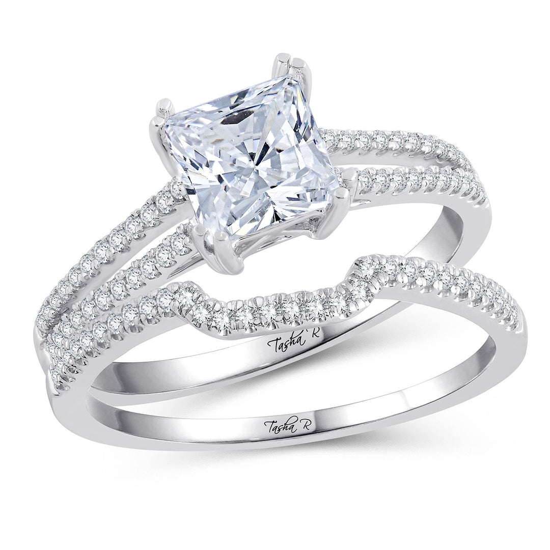 14k White Gold Lab Diamond Semi Mount Engagement Ring