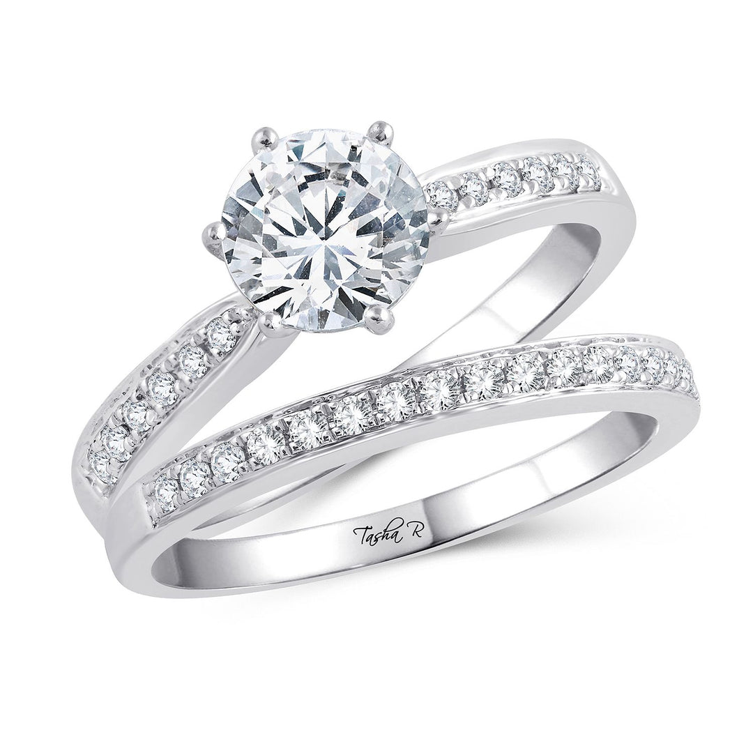 14k White Gold Lab Diamond Semi Mount Engagement Ring