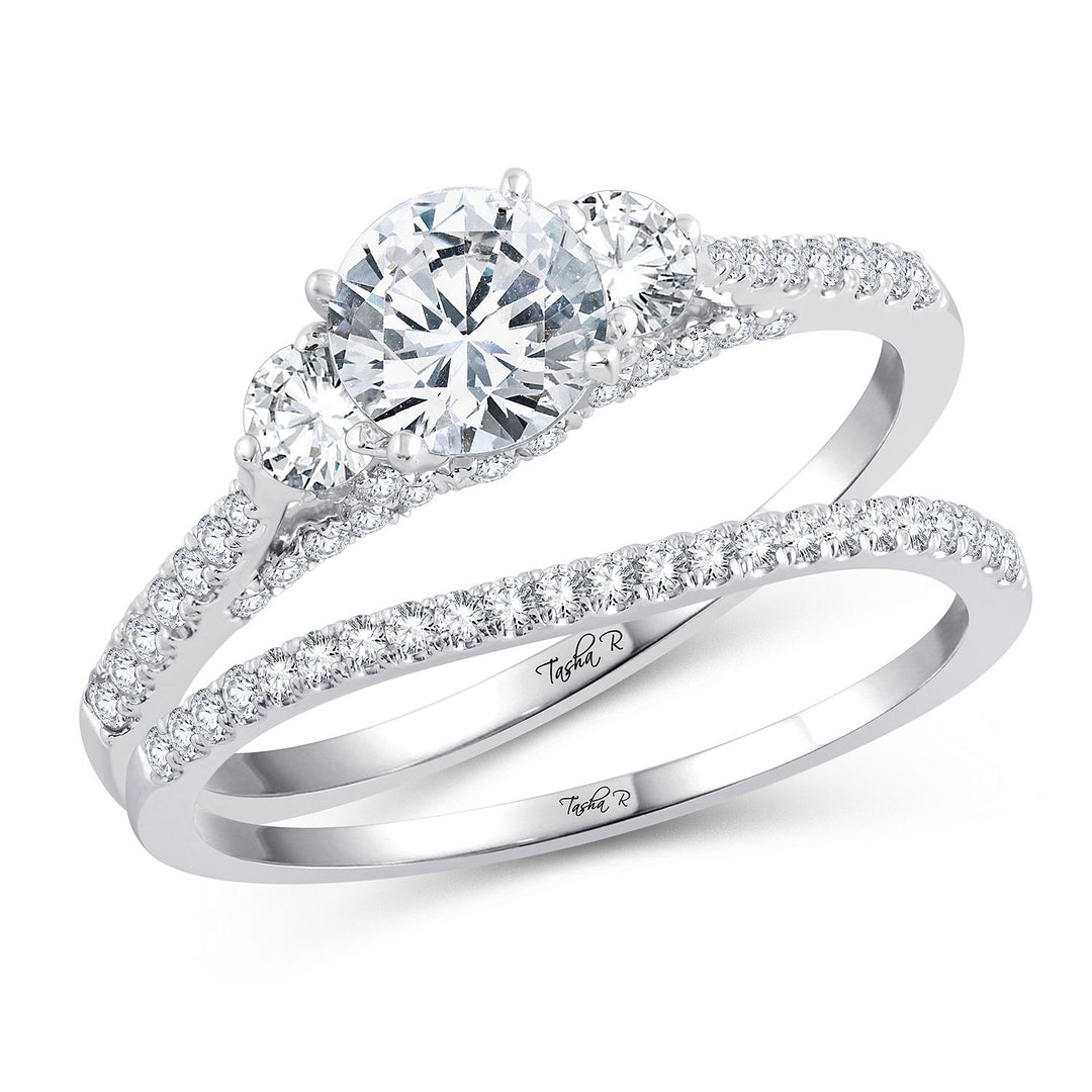 14k White Gold Lab Diamond Semi Mount Engagement Ring