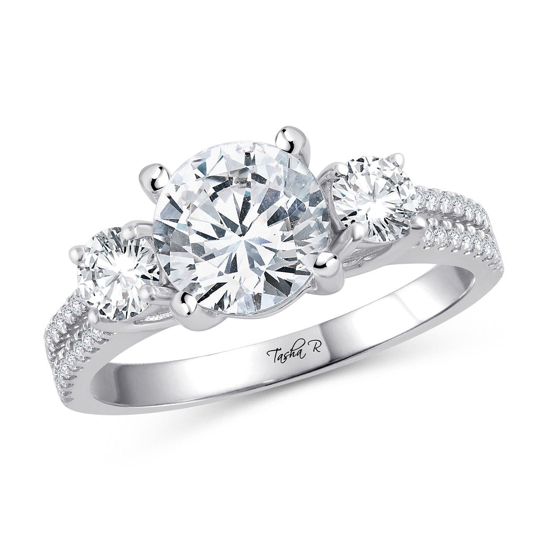 14k White Gold Lab Diamond Engagement Ring Semi Mount
