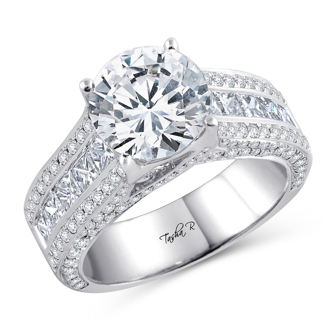 14k White Gold Lab Diamond Semi Mount Engagement Ring