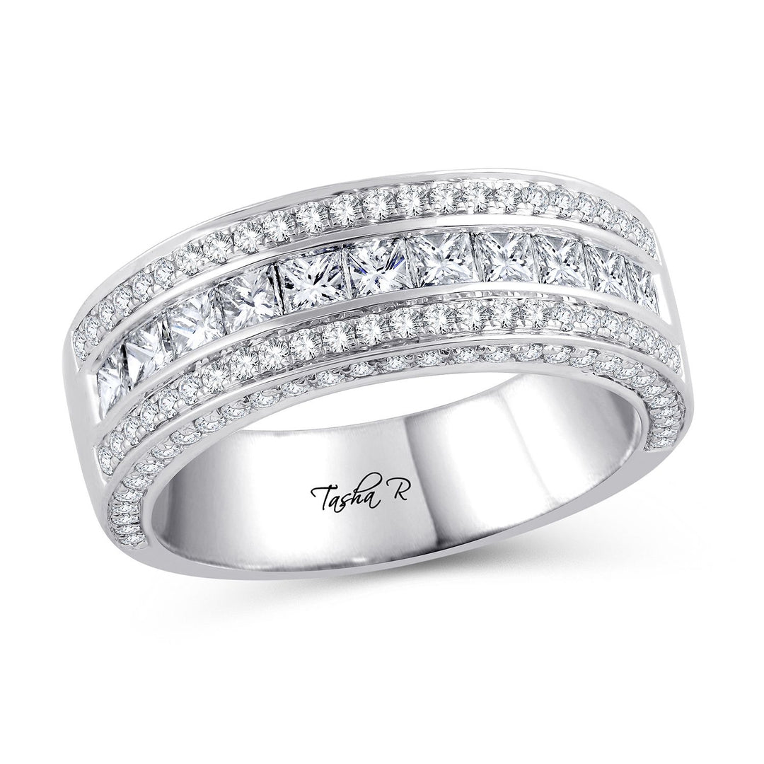 Luminous 18k White Gold 1.31CT Lab Diamond Fashion Band