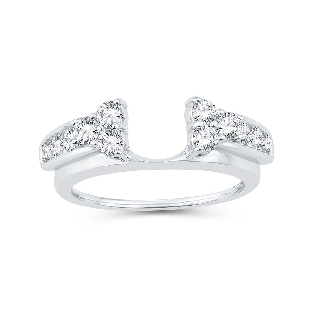 14K White Gold 0.75CT Lab Diamond Ring Enhancer Band