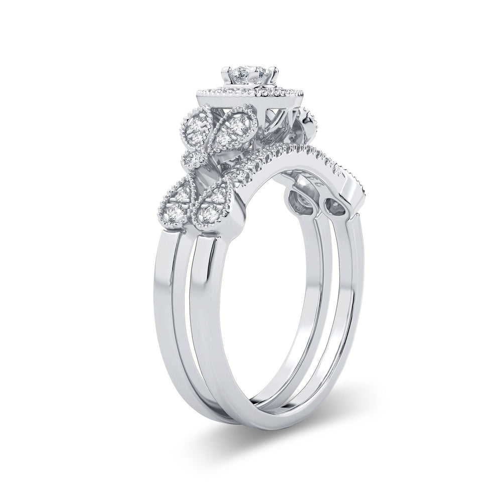 Timeless 14k White Gold Lab Diamond Bridal Ring (0.33CT)
