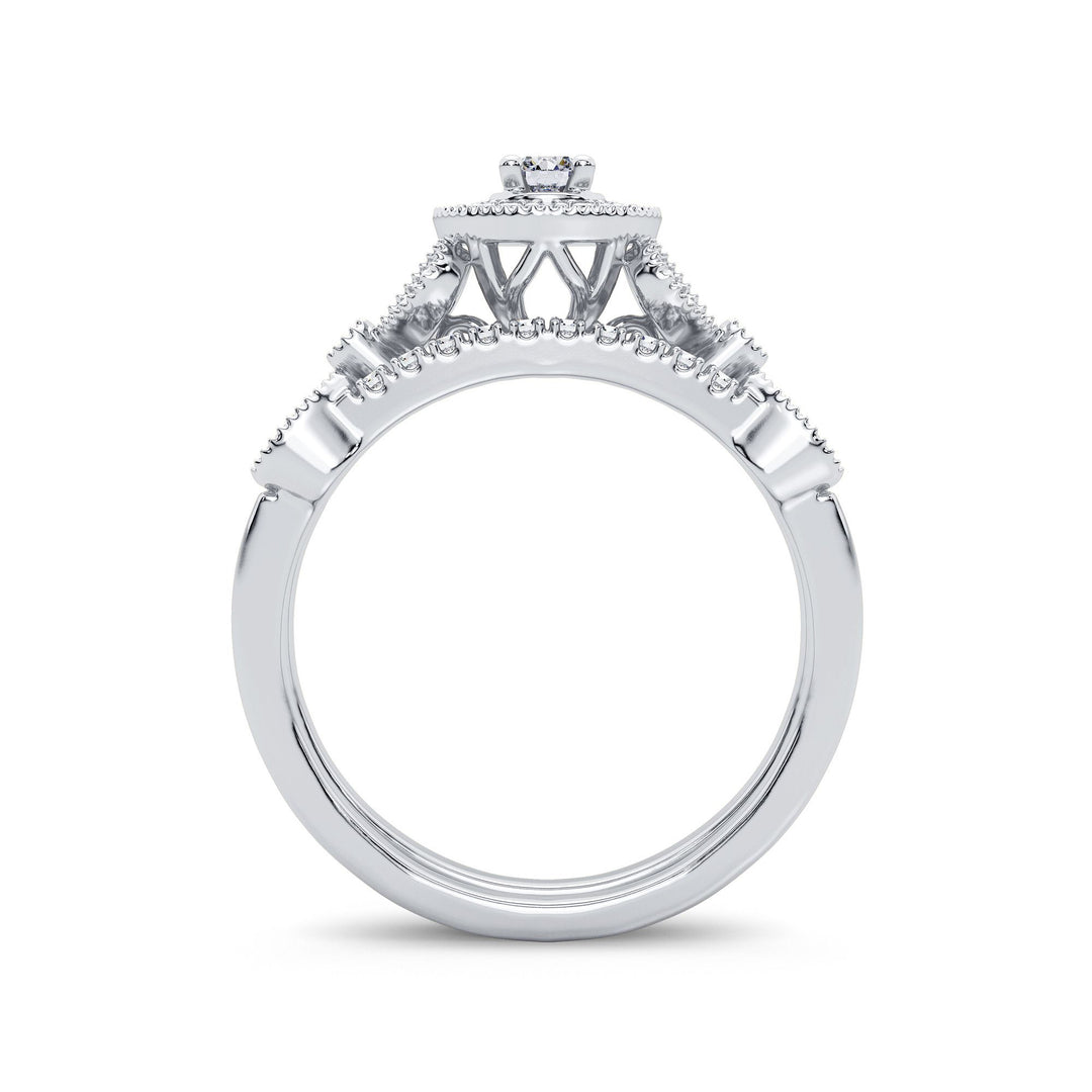 Timeless 14k White Gold Lab Diamond Bridal Ring (0.33CT)